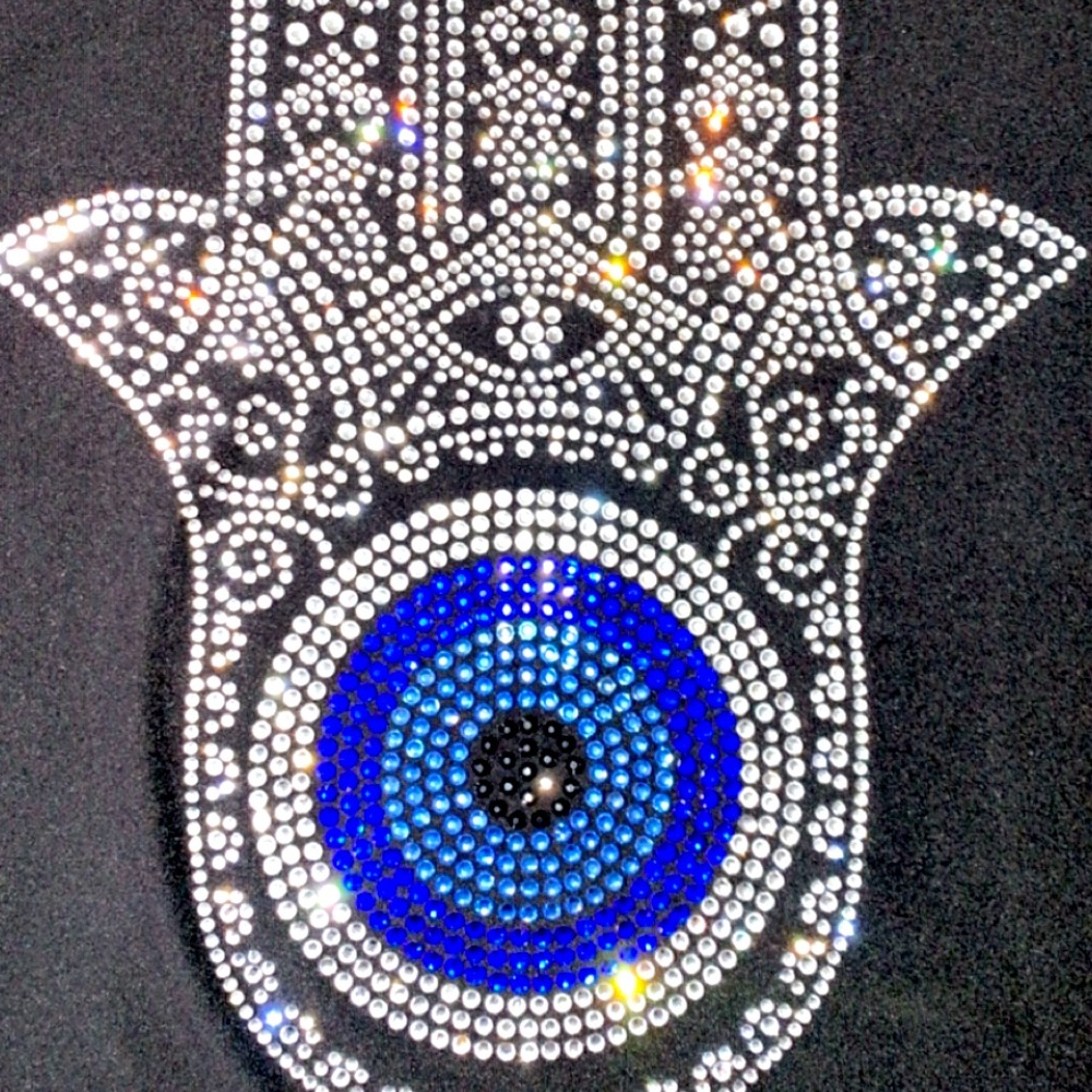 Blinged out hand of fatima shirt